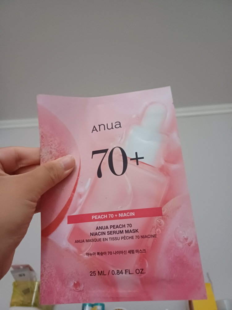 桃子烟酰胺面膜的真实用户使用照片